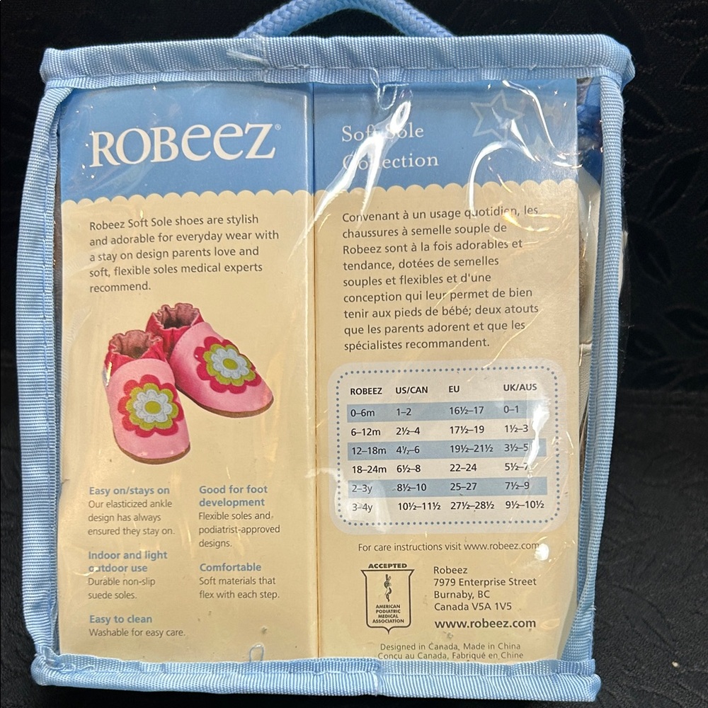 Robeez White Baby Shoes with Pink Butterfly - Picture 2 of 2